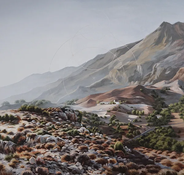 "Divine Landscape I" 100x120 cm, 2024